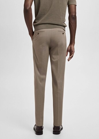 MANGO MAN Regular Pleated Pants in Grey