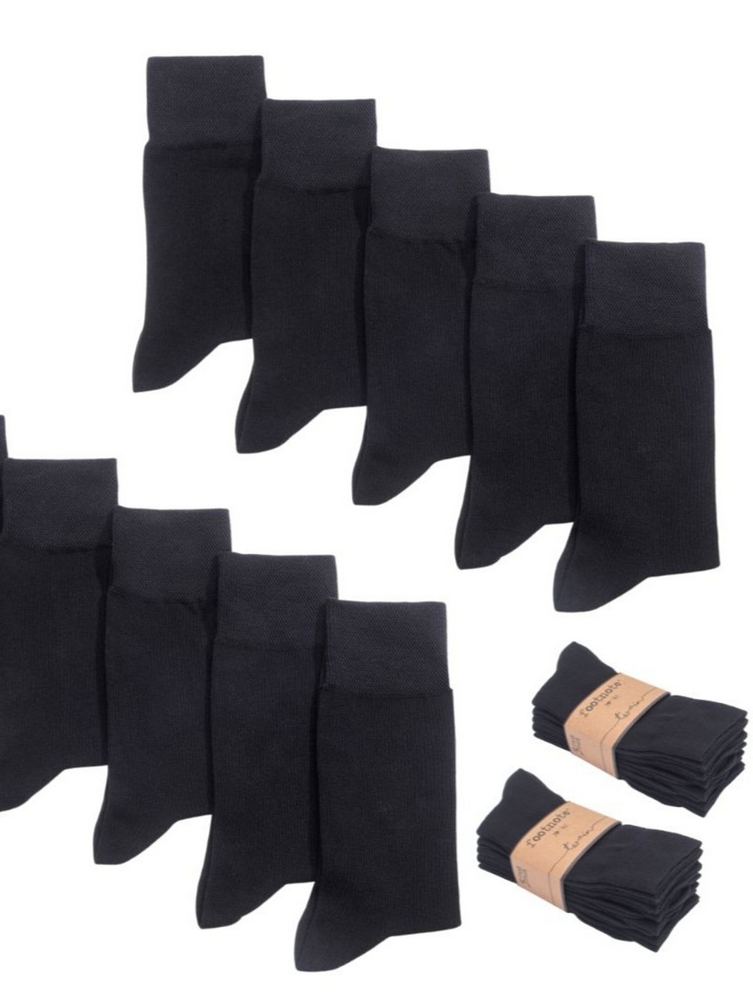 footnote Ankle Socks in Black