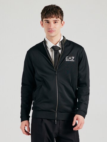 EA7 Emporio Armani Кофта на молнии в Черный: спереди