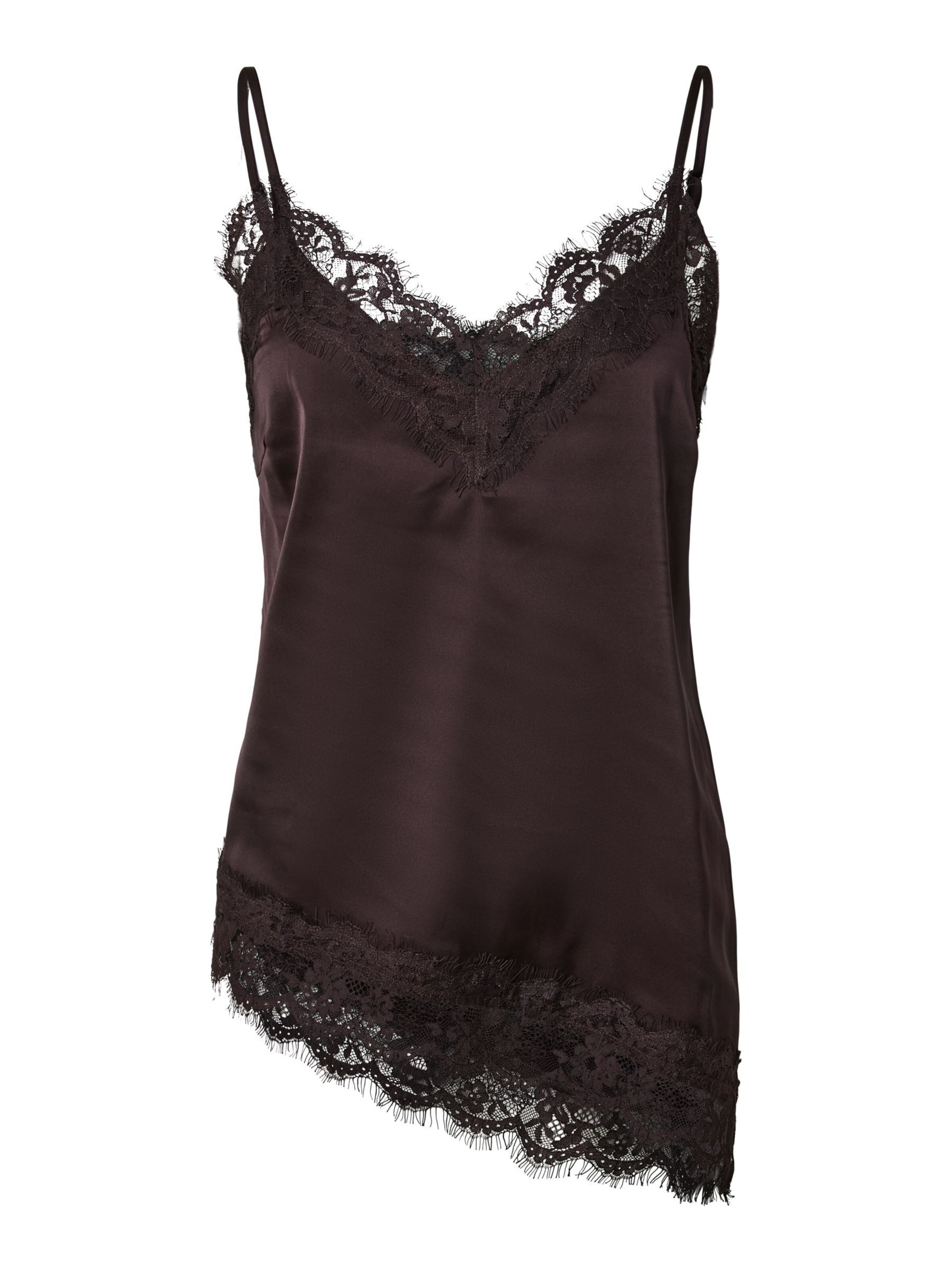 Top 'NOMI' di PIECES in marrone: frontale