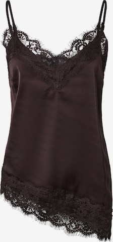 Top 'NOMI' di PIECES in marrone: frontale