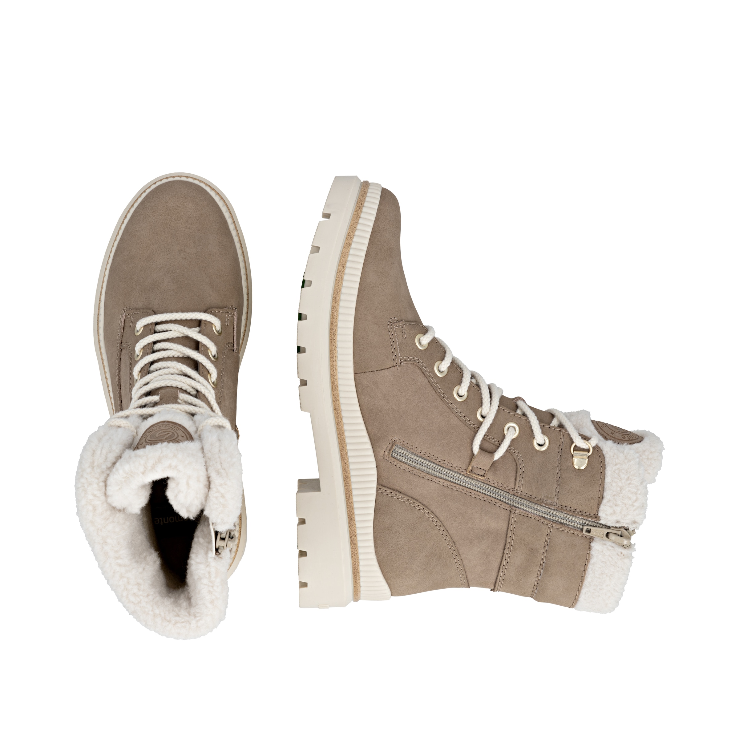 REMONTE Schnürstiefelette in Beige