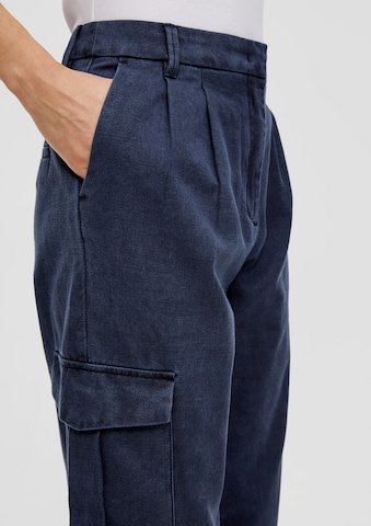 Tapered Pantaloni cargo di s.Oliver in blu