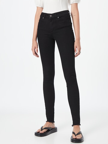 PIECES Skinny Jeans 'Delly' in Zwart: voorkant