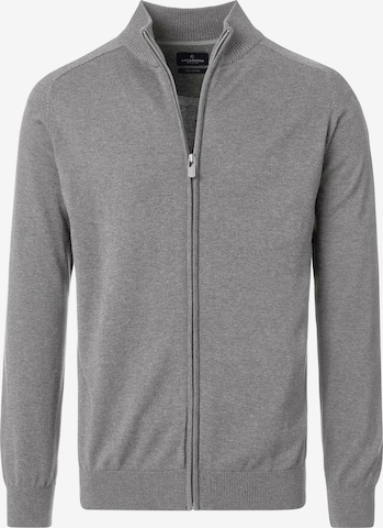 CASAMODA Strickjacke 'Basic' in Grau: Vorderseite