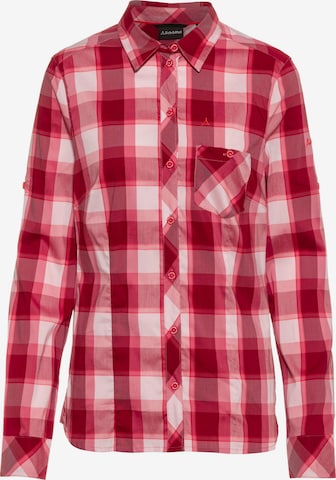 Schöffel Athletic Button Up Shirt 'Duleda' in Red: front