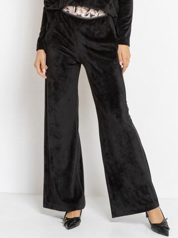 JIORO Wide leg Broek 'ESSENTIALS' in Zwart
