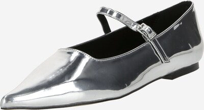 TOPSHOP Ballerines à lanières 'Ava' en argent, Vue avec produit