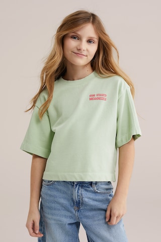 Bluză de molton de la WE Fashion pe verde: față