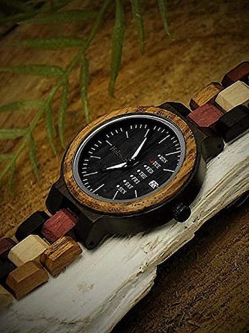Holzwerk - Reloj analógico 'TEUTONIA' en negro