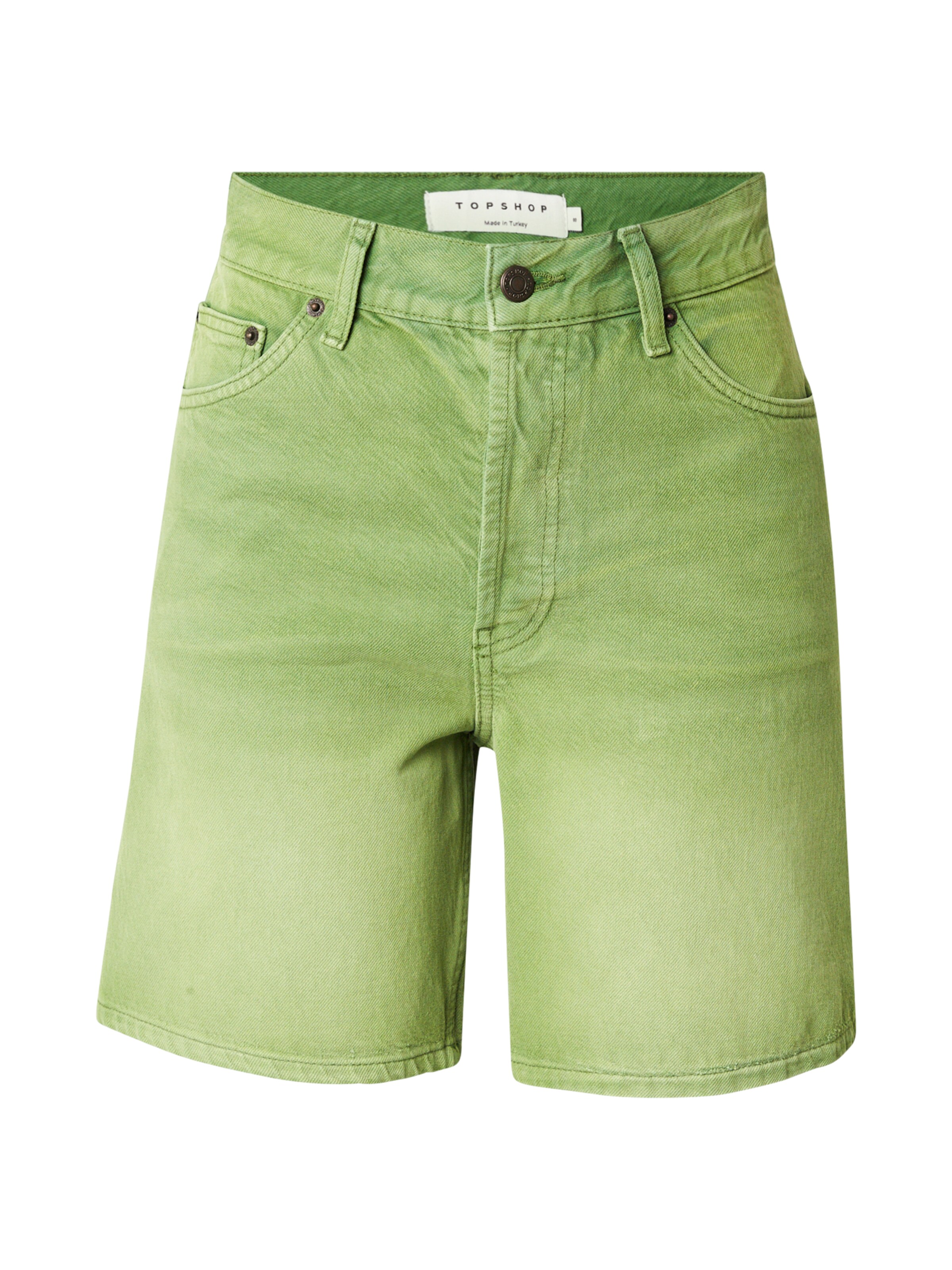 TOPSHOP Normální Džíny – zelená: přední strana