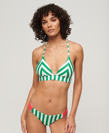 Superdry Triangle Bikini Top in Green: front