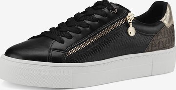 Sneaker low de la TAMARIS pe negru: față