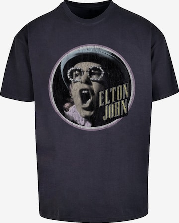 T-Shirt 'Elton John Vintage Circle' F4NT4STIC en bleu : devant