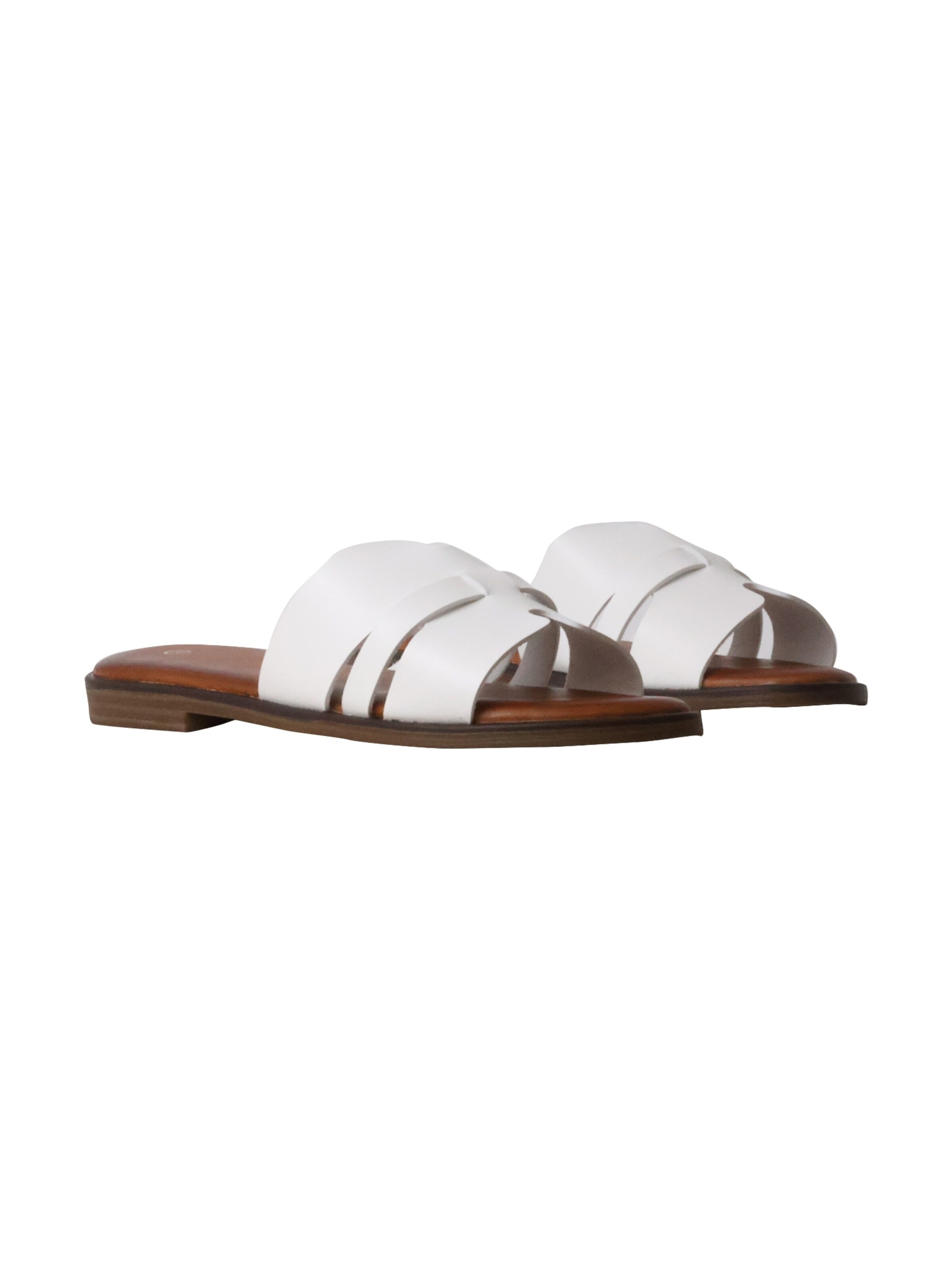 Sandales 'Flache Sandalen zum Hineinschlüpfen' Super Mode en blanc