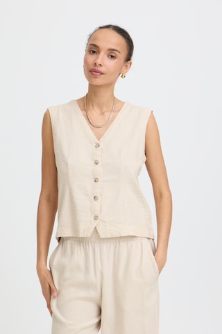 b.young Weste in Beige: Vorderseite