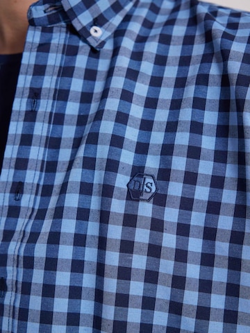 D’S Damat Regular fit Overhemd in Blauw