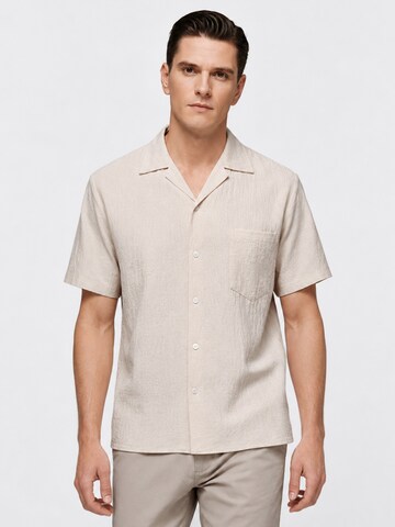 ALLTHEMEN Comfort fit Button Up Shirt 'Flut' in Green: front