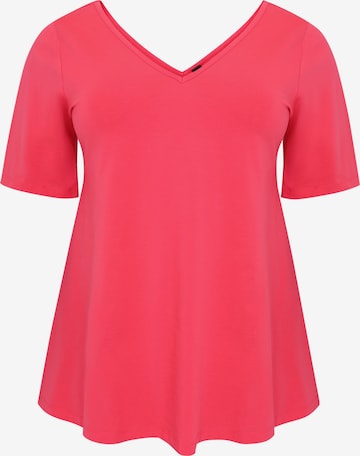 Yoek Shirt in Roze: voorkant