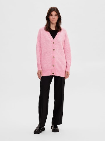 SELECTED FEMME Knit Cardigan 'Maline' in Pink