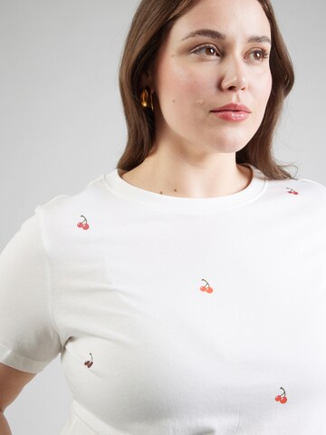 ONLY Carmakoma - Camiseta 'CARBELLIS' en blanco