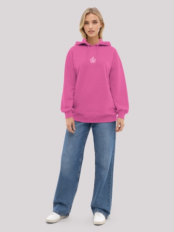 Sweat-shirt 'Knut & Jan Scribble Logo Weiss' F4NT4STIC en rose