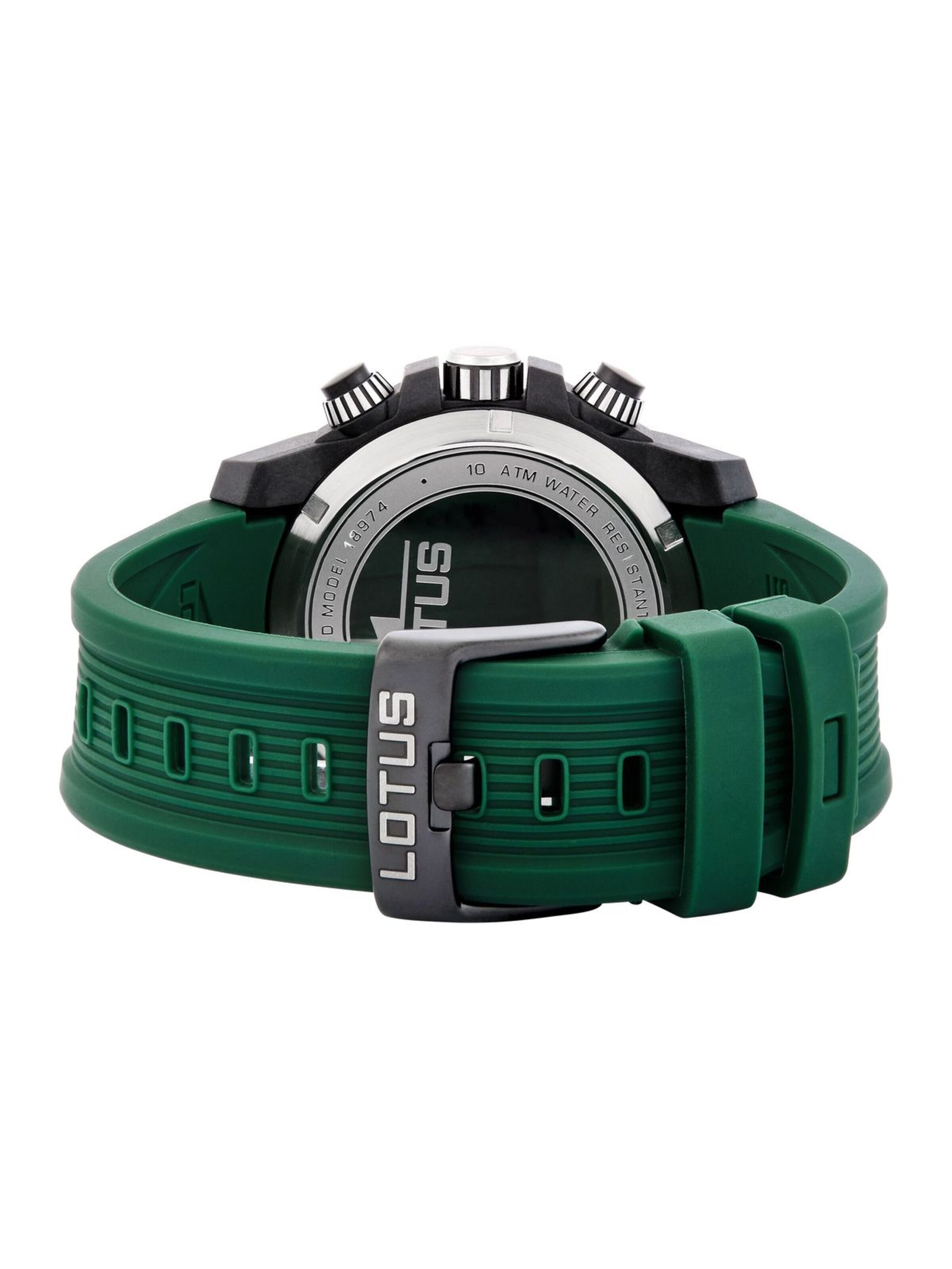 Lotus Analoog horloge in Groen