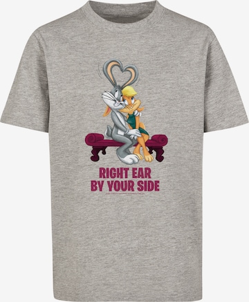 F4NT4STIC Shirt 'Looney Tunes Bugs And Lola Valentine's Cuddle' in Grijs: voorkant