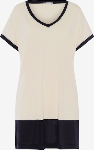 Hanro Slaapshirt ' Laura ' in Beige: voorkant