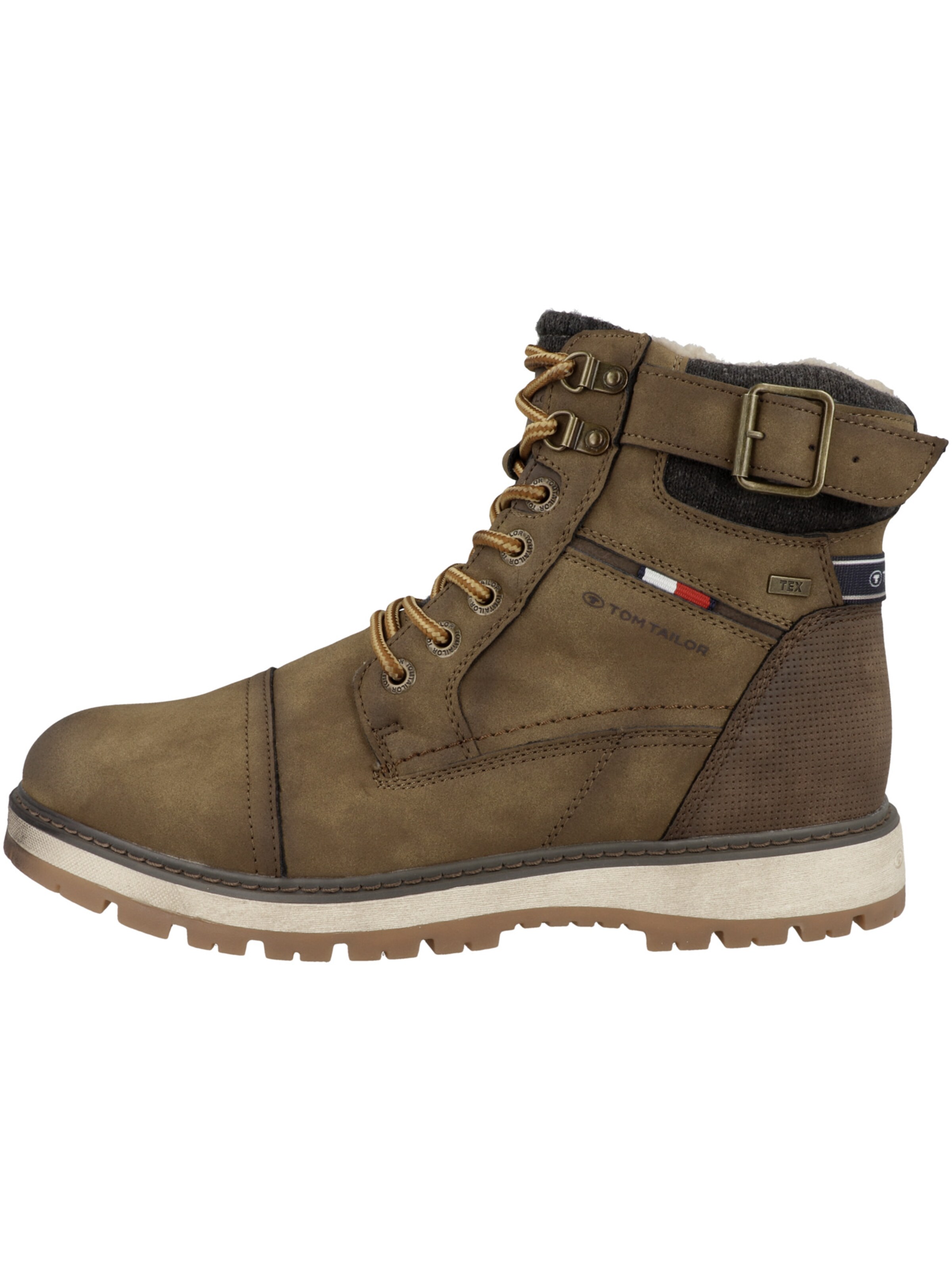 TOM TAILOR Schnürboots in Braun