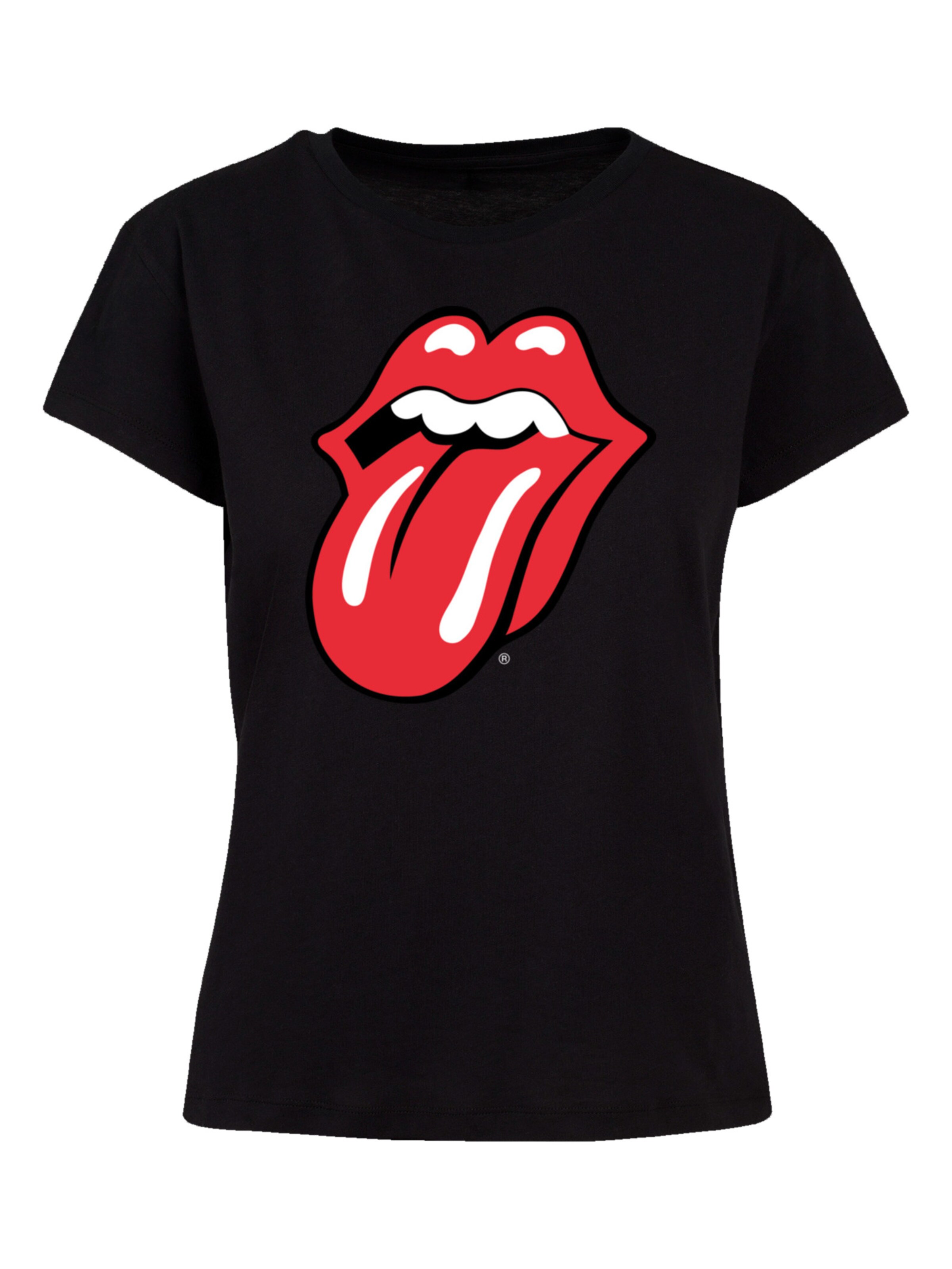 T-shirt 'The Rolling Stones Classic Tongue' F4NT4STIC en noir : devant