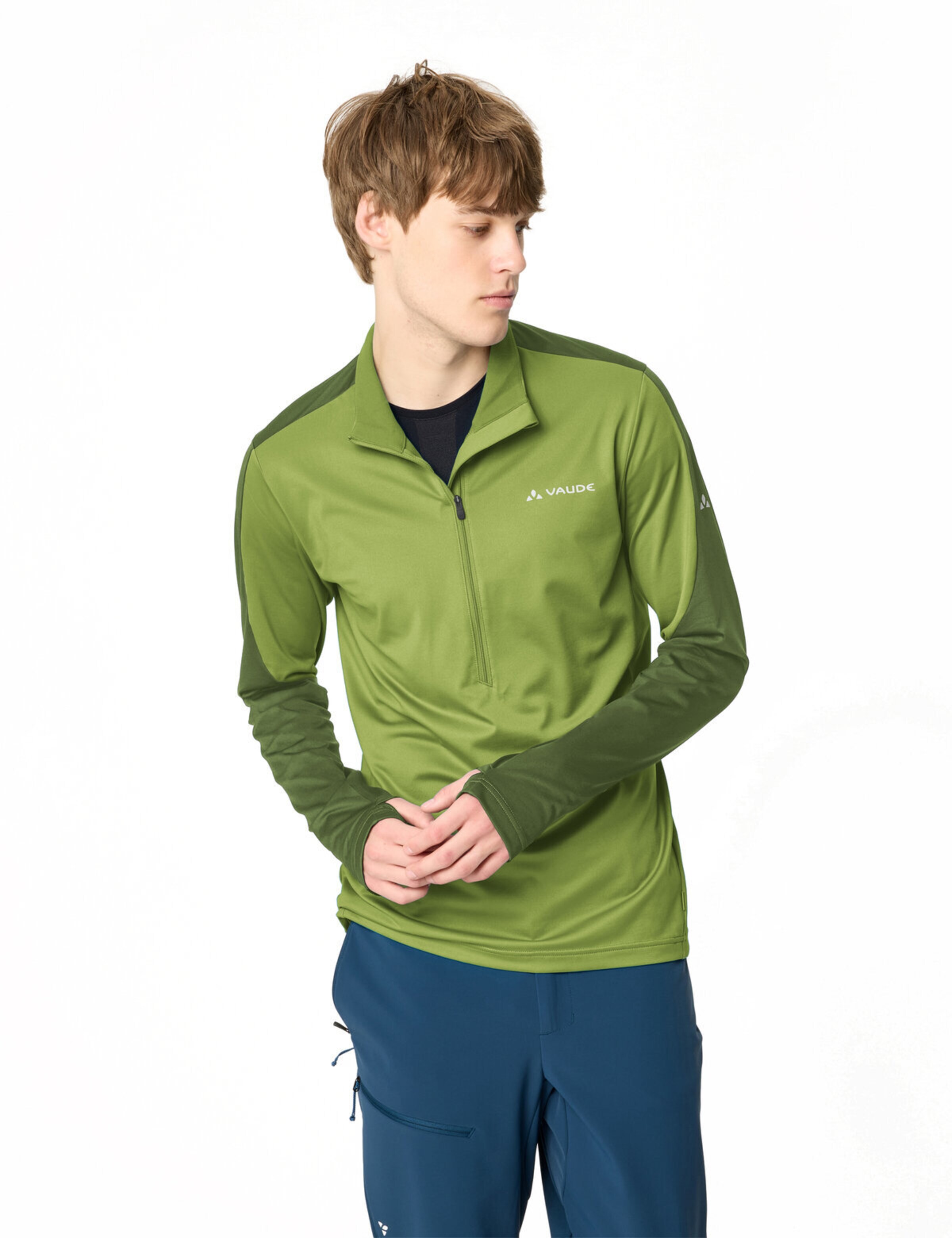 VAUDE Sports sweater 'Livigno' in Green