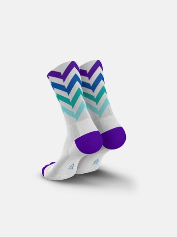 INCYLENCE Athletic Socks 'WAVES' in Purple
