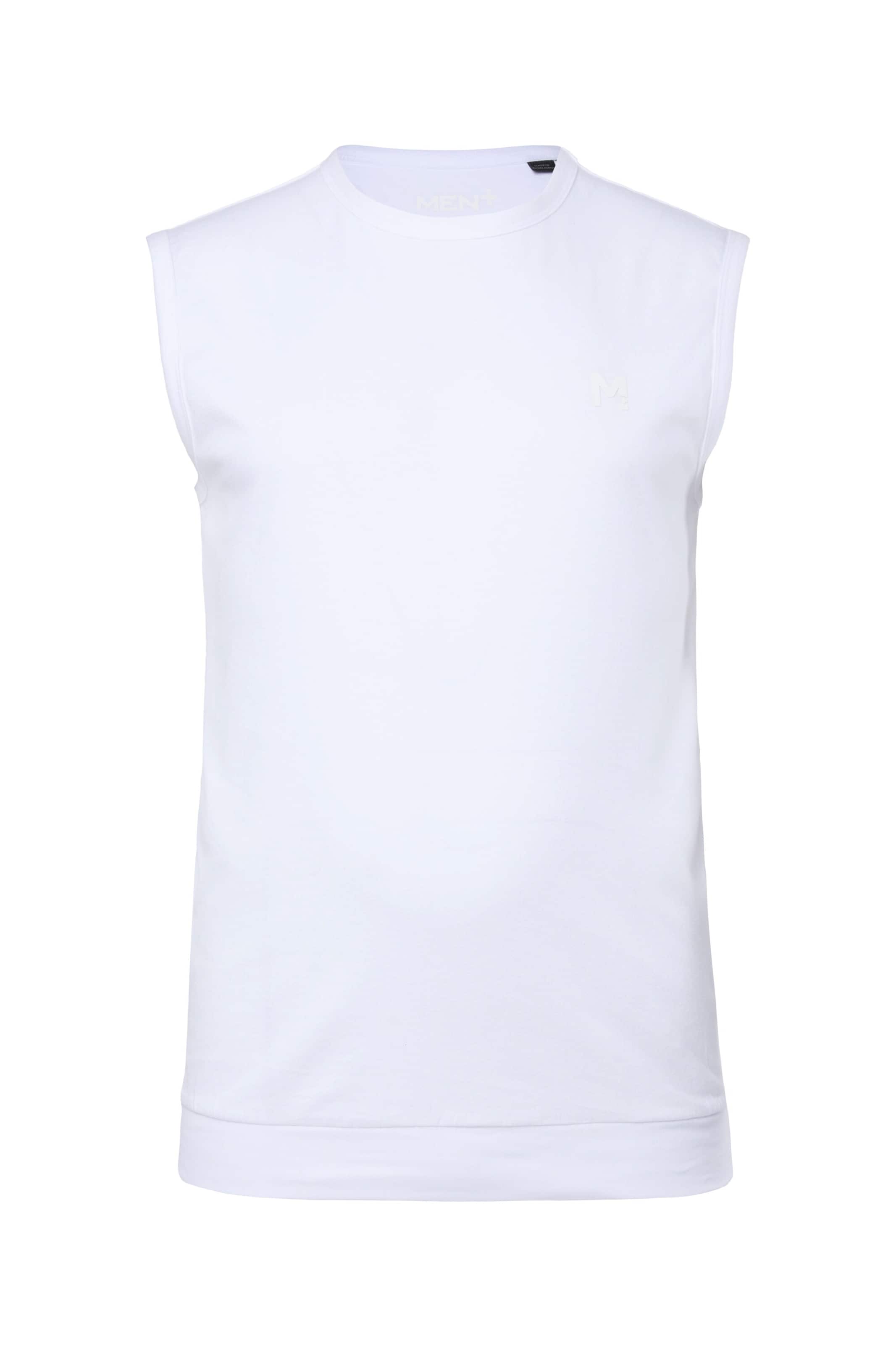 Men Plus Undershirt in White: front