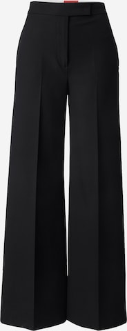 juoda MAX&Co. Plačios klešnės Kelnės su kantu 'BASSANO': priekis