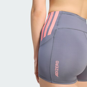 Skinny Pantalon de sport 'Adizero' ADIDAS PERFORMANCE en gris