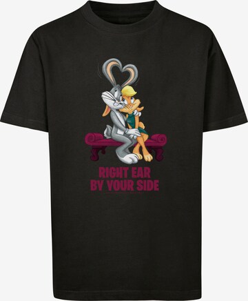 Maglietta 'Looney Tunes Bugs And Lola Valentine's Cuddle' di F4NT4STIC in nero: frontale