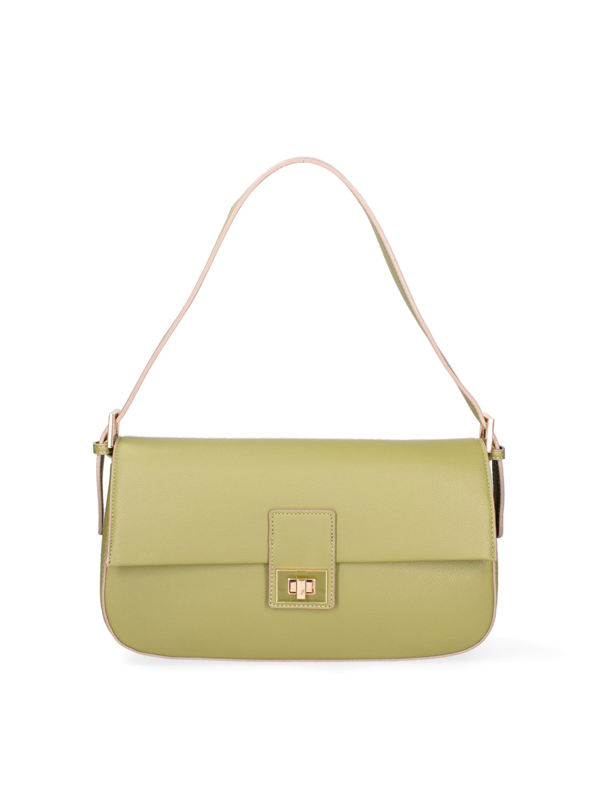 Borsa a spalla 'Borsa a Spalla Donna Calliope Ecopelle - Chiusura Girello' di Diana&Co. in verde: frontale
