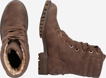 ROXY Lace-Up Ankle Boots 'Aldean' in Brown