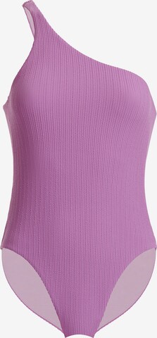 Wolford Bralette Swimsuit ' High Leg One Piece ' in Purple: front