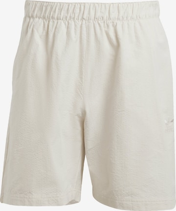 balta ADIDAS ORIGINALS Laisvas Kelnės 'Essentials': priekis