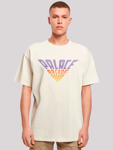 T-Shirt 'Stranger Things Palace Arcade Netflix TV Series' F4NT4STIC en beige : devant