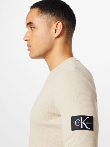 Calvin Klein Jeans Koszulka w kolorze beżowy