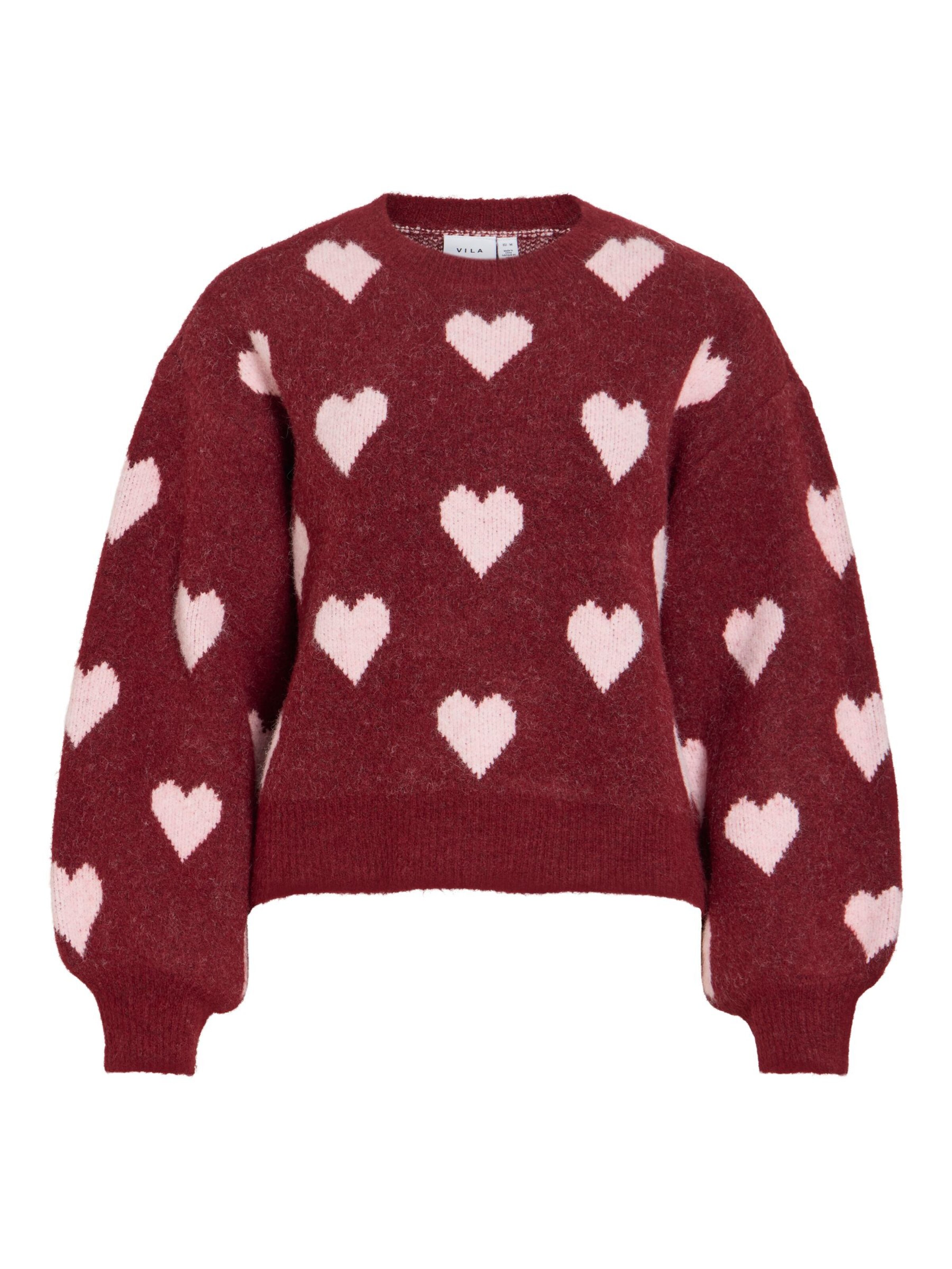 VILA Trui 'VILUNA' in Rood: voorkant
