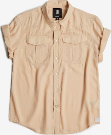 G-Star RAW Blouse in Beige: voorkant