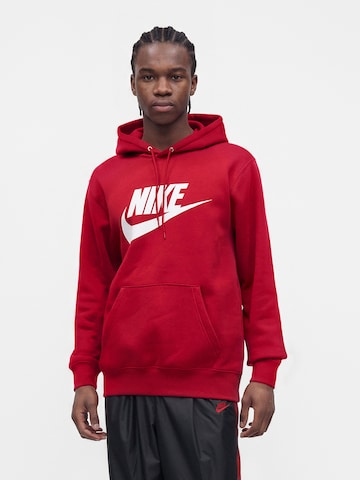 Nike Sportswear Majica 'CLUB' | rdeča barva: sprednja stran