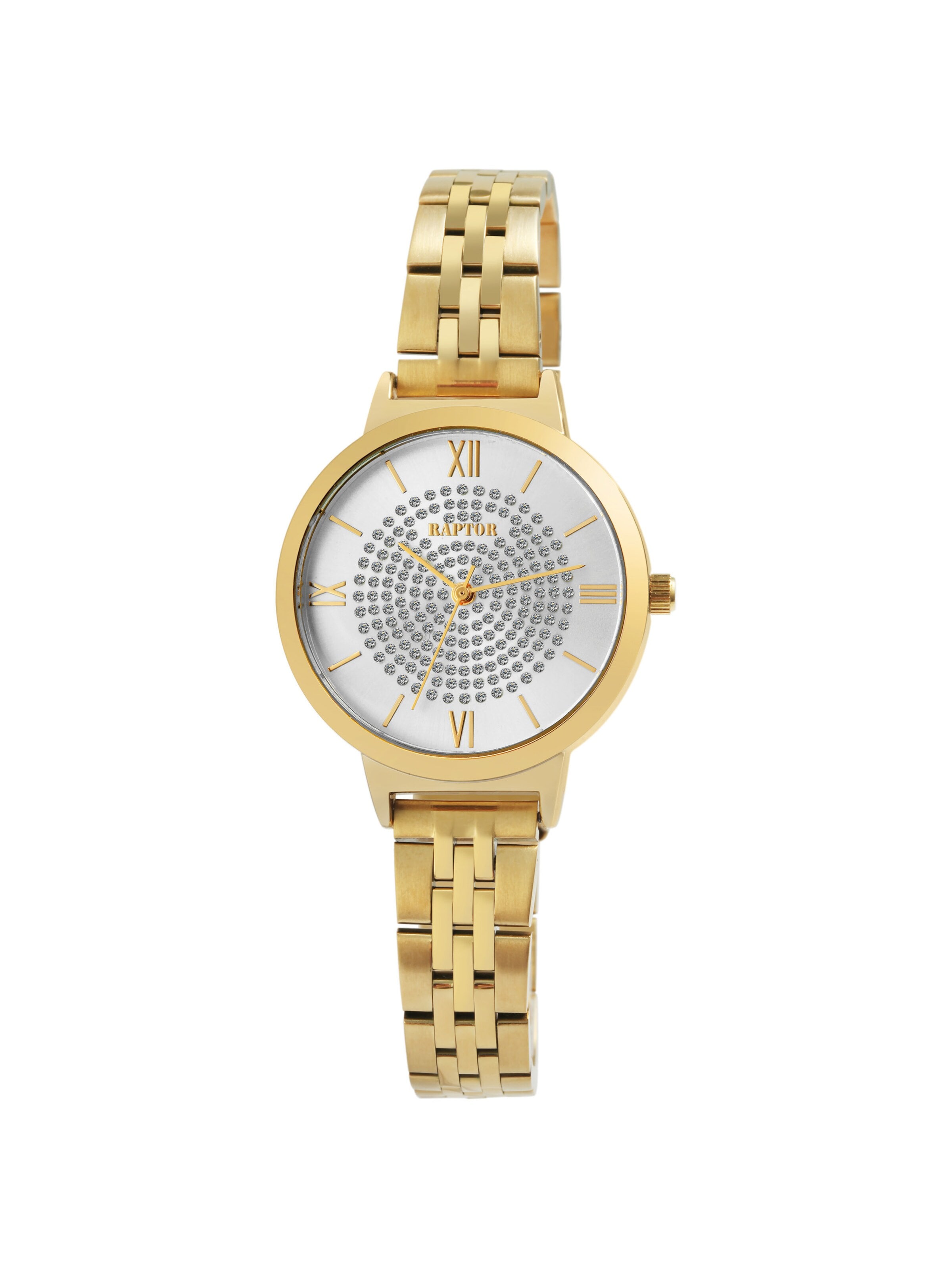 Raptor Analog Watch 'Marienne, 3 ATM' in Gold: front