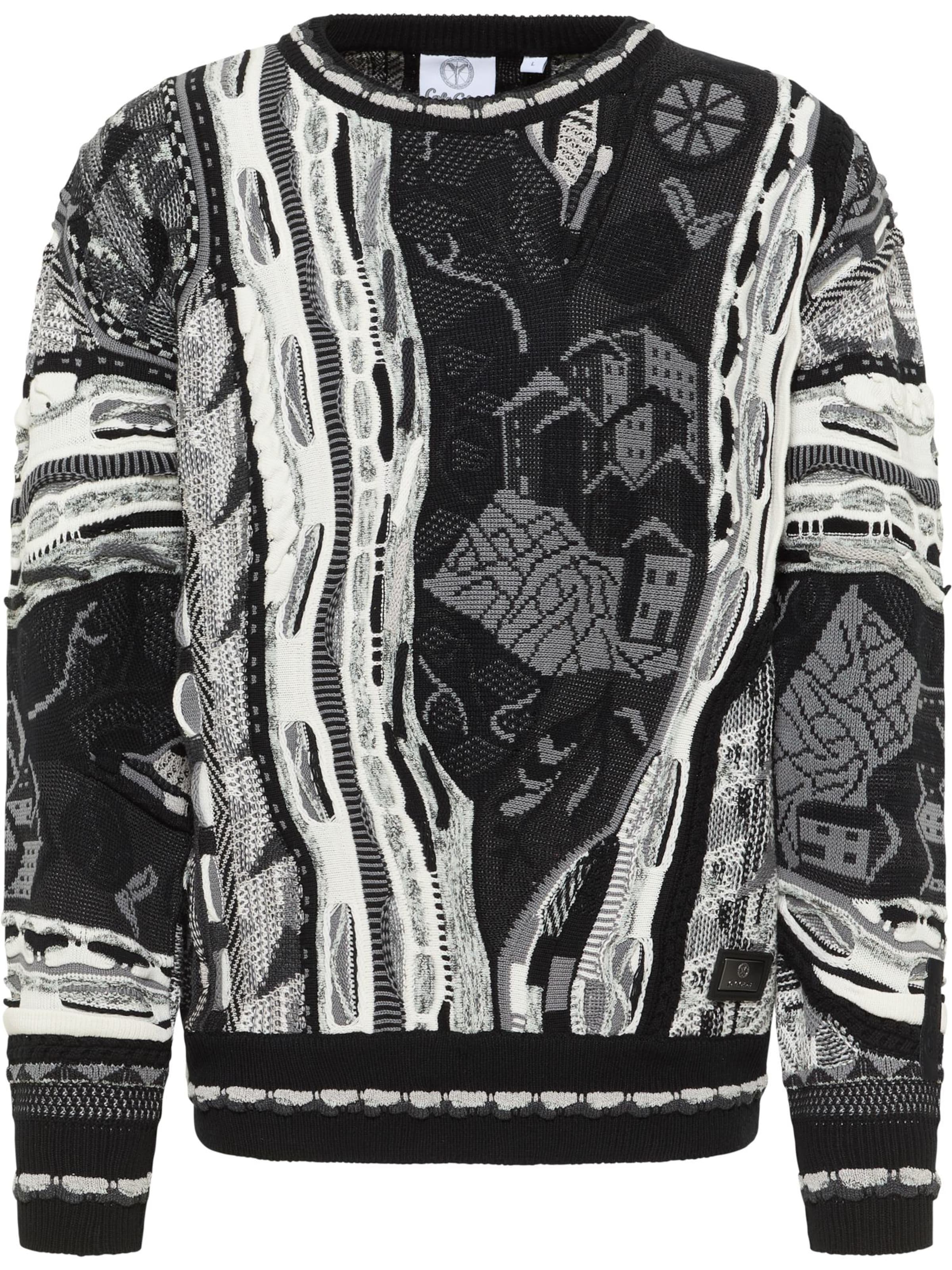 Carlo Colucci Pullover 'Eberhoefer' in Schwarz: Vorderseite