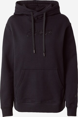 ASICS Sportief sweatshirt in Zwart: voorkant