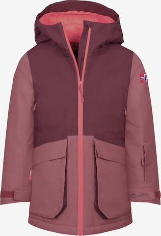 TROLLKIDS Winter Jacket in Red: front